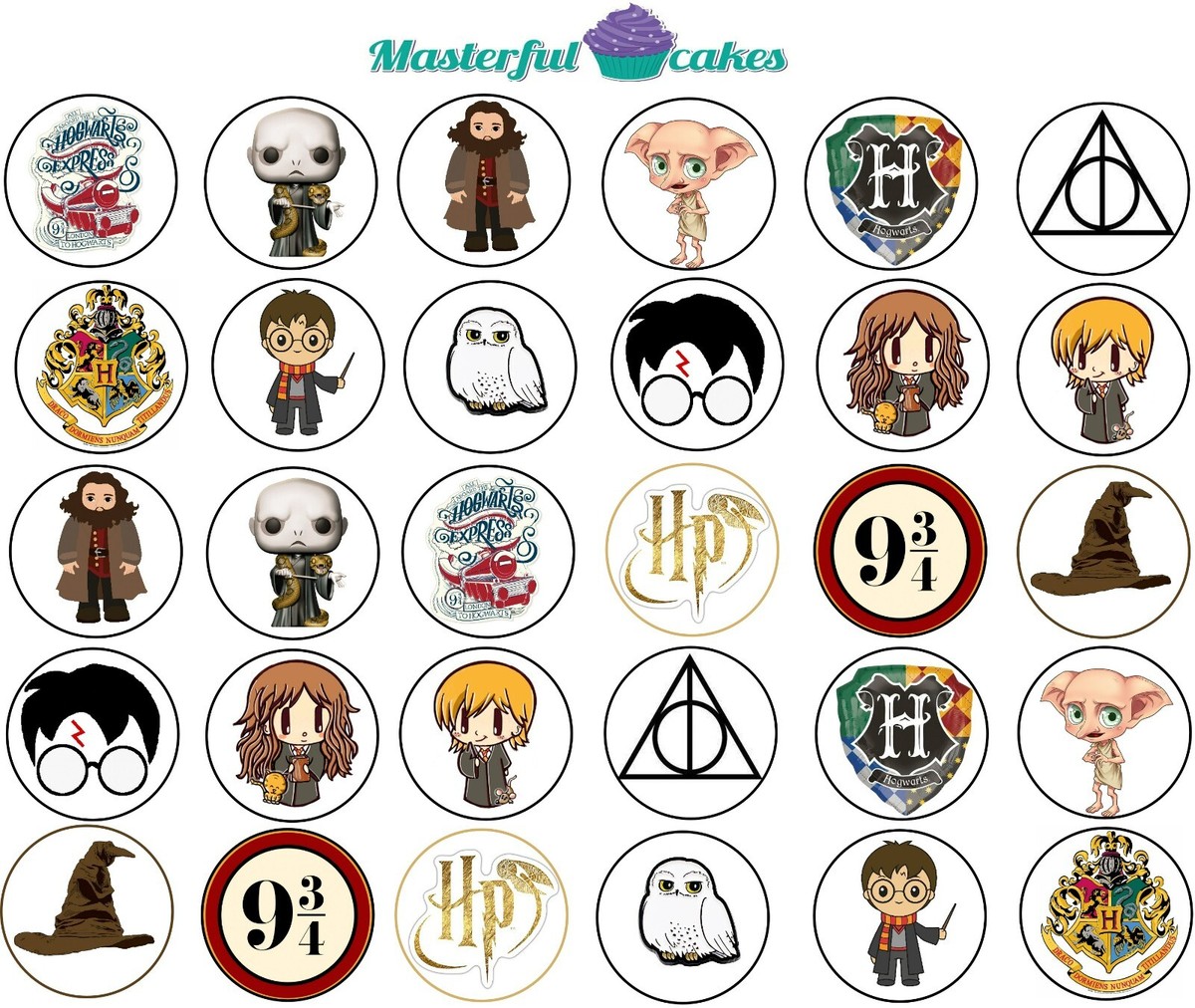 30 x Edible Cupcake Toppers Themed of Titans Go Collection of Edible Cake D