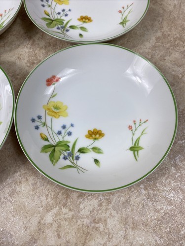 VTG CASTLECOURT China April Flowers Japan 5-1/2” Saucer Bowls Set of 6 - Picture 2 of 8