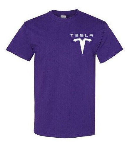 Tesla Motors Emblem T-Shirt Unisex Cotton Tee 9 Colors New Casual Crew Neck - Picture 15 of 18