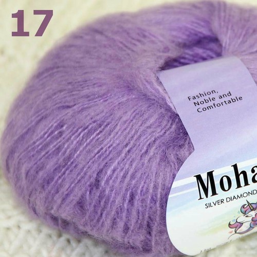 Lot of 1-8 Balls X 25g Fluffy Soft Mohair Lace Crochet Shawl Hand Knitting Yarn - Picture 49 of 136