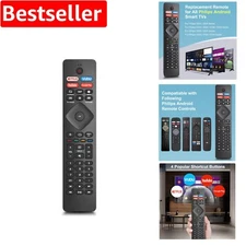 Lightweight and Ergonomic Remote Control for Philips Smart TVs - No Setup Needed
