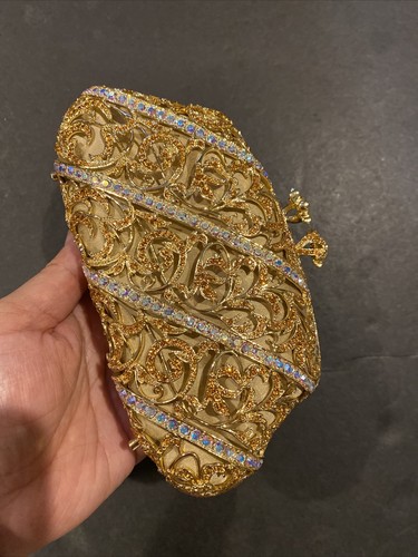 Joan Boyce Gardenia Bling Evening Bag Clutch No Chain - Picture 5 of 7