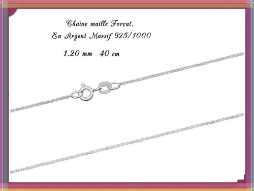 Chaîne maille Forçat, de 1,2mm à 3,90 mm Argent Massif 925/1000, 40 cm à 76 cm - Imagen 5 de 66