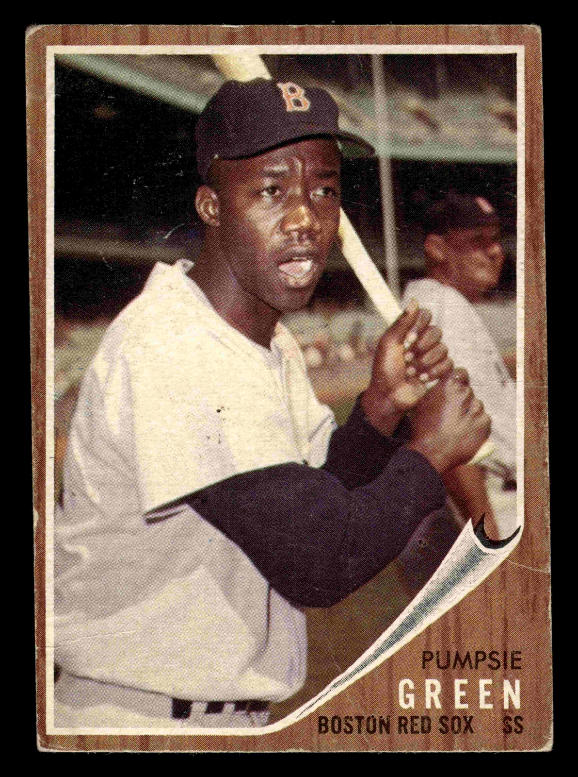 1962 Topps #153 Pumpsie Green - Boston Red Sox (Low Grade)