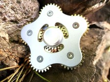 /"Echo Tactical/" Dual Metal Fidget Spinner Silver
