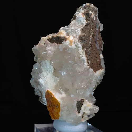 Green Apophyllite crystal cluster w/ Scolecite Stilbite mineral specimen 0.21kg - Bild 9 von 12