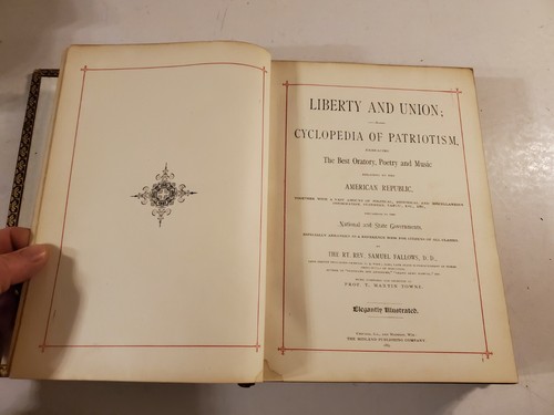 Rev. Samuel Fallows LIBERTY AND UNION Cyclopedia Of Patriotism Illustrated 1888 - Imagen 5 de 12
