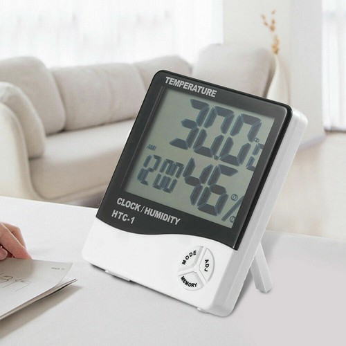 Thermometer Indoor Digital LCD Hygrometer Temperature Humidity Meter Alarm Clock - Picture 6 of 12
