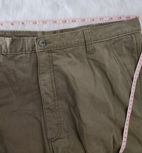 Wrangler Pants Mens 40x32 Tan Fleece Lined Cargo Carpenter Khaki Chino - Picture 16 of 17
