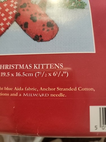 New Anchor counted Cross Stitch kit "Christmas Kittens" Made In Hungary - Picture 10 of 12