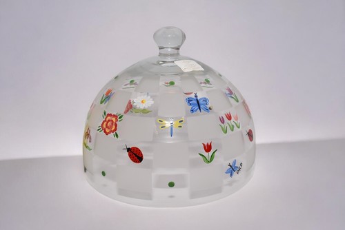 Rentner Lenox Nature's Splendor 10 Zoll Durchmesser Standfuß Kuchenständer mit Kuppel - Bild 16 von 16