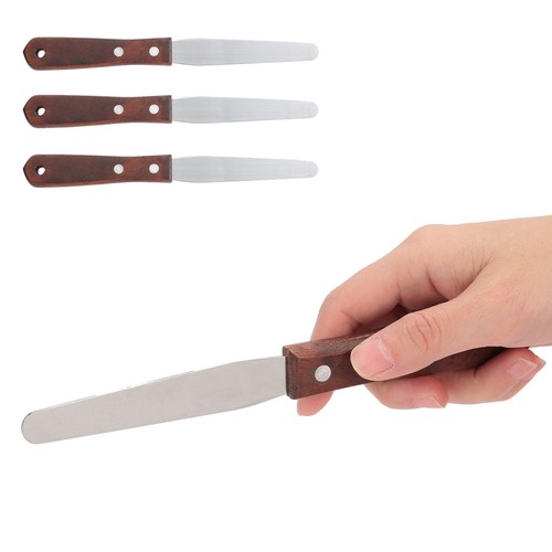 Set De 3 Spatules Mini En Acier Inoxydable Pour Glaçage Et Décoration De Gâteaux - Qualité Alimentaire, Longueur ~22 Cm - 2