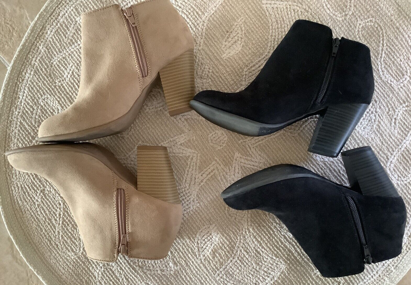 2 Pair Old Navy 2016 Basic Heeled Bootie Zip Up S… - image 5