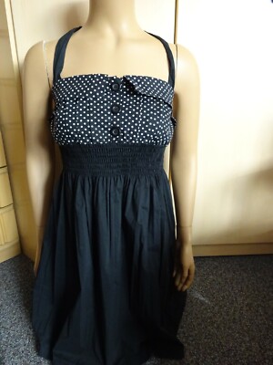 Fishbone Sommerkleid schwarz/weiß Gr. M (Maße beachten!)