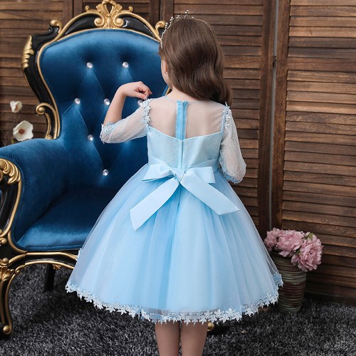 Tollder Kids Flower Girl Tutu Lace Party Dress Birthday Princess Tulle Prom Gown - Bild 41 von 43