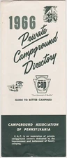 1966 Pennsylvania Private Campground Directory Brochure
