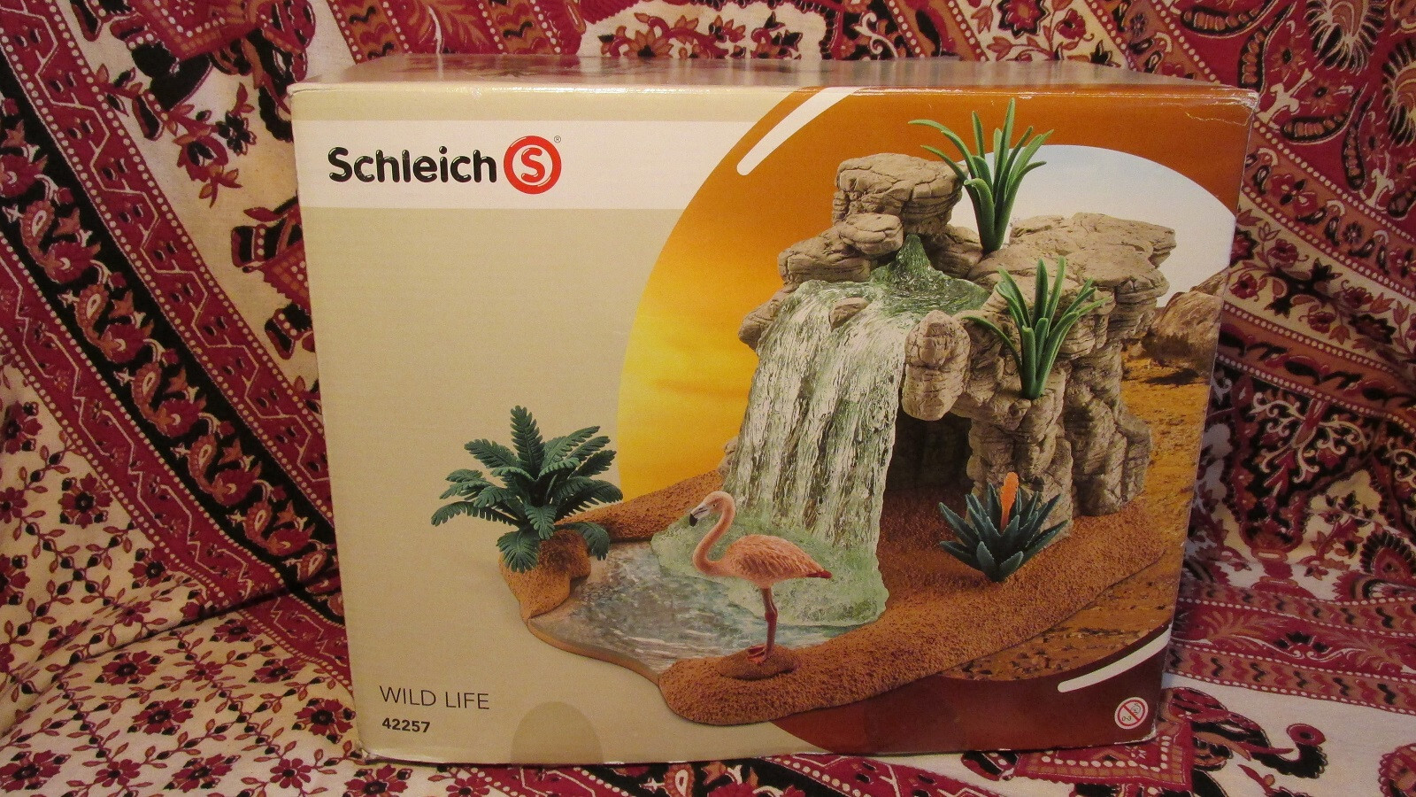 Schleich Wasserfall 42257 sehr gut 1 Pflanze fehlt mit Karton