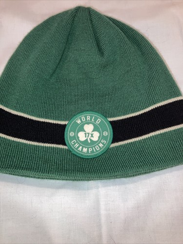 Adidas Boston Celtics Vtg 17 X World Champions NBA green knit Hat Fleece Lined - Picture 2 of 13