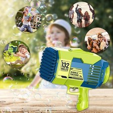 132 Hole Magic Rocket Launcher Bubble Gun Bubble Bazooka Bubble Machine Toy