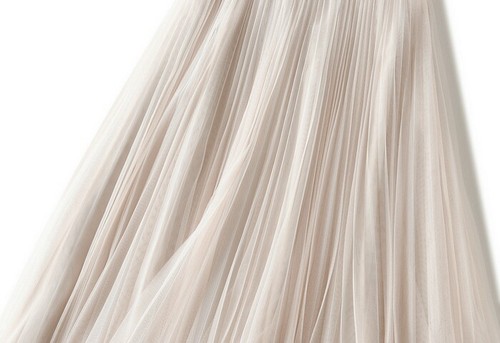 Frühling Frauen Taille einfarbig Swing fließend Plissee Netz Tutu Midirock - Bild 12 von 23