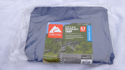NEU Ozark Trail Allzweck Plane 6 x 8 Fuß wendbar blau oder silber