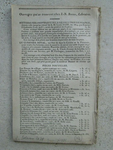 VIOLET D'EPAGNY : LES RIVAUX DU VILLAGE opéra-comique, 1820. - Picture 6 of 6