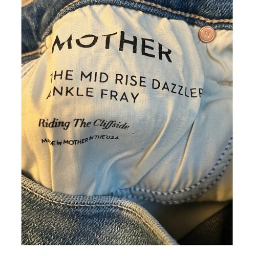Mother Denim Gr. 28 The Mid Rise Dazzler Ankle Fray Riding the Cliffside Neu mit Etikett - Bild 5 von 8
