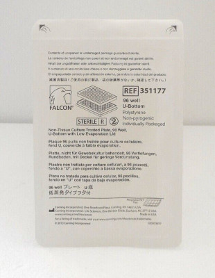 Corning Falcon 351177 Lot of 6 Sterile 36 Well Plate U-Bottom w  
