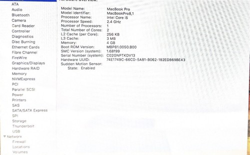 MacBook Pro 2011 13" 2.4GHz i5-2435M 4GB RAM 500GB HDD MacOS High Sierra - Picture 10 of 11