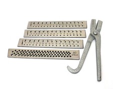 Juego de 4 placas de dibujo económicas: Rd, Half Rd, Ov y Tri, con pinzas de dibujo