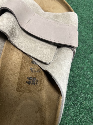 Birkenstock Kyoto Sandal Stone Coin Nubuck-Suede Leather EU 46 Men’s US 13-13.5 - Picture 3 of 9