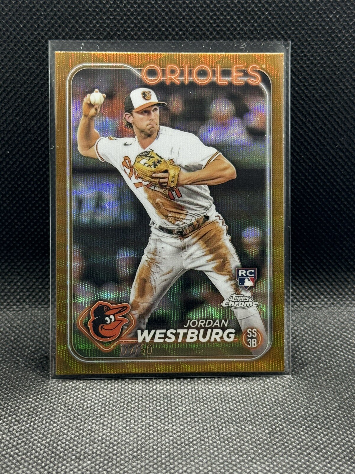 2024 TOPPS CHROME Jordan Westburg # 277 RC Gold Refractor /50 Orioles