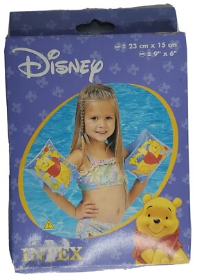 Swim Arm Bands For Age 2-6 Disney Winnie the Pooh Design 1 Pair in Box
