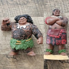 Disney Cartoon Movie Moana Maui 4" Toy Figure Cake Topper Jakks  Tui Lot Set