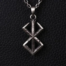 4cm 925 Sterling Silver Berserk Sacrifice Necklace Brand of Sacrifice Pendant