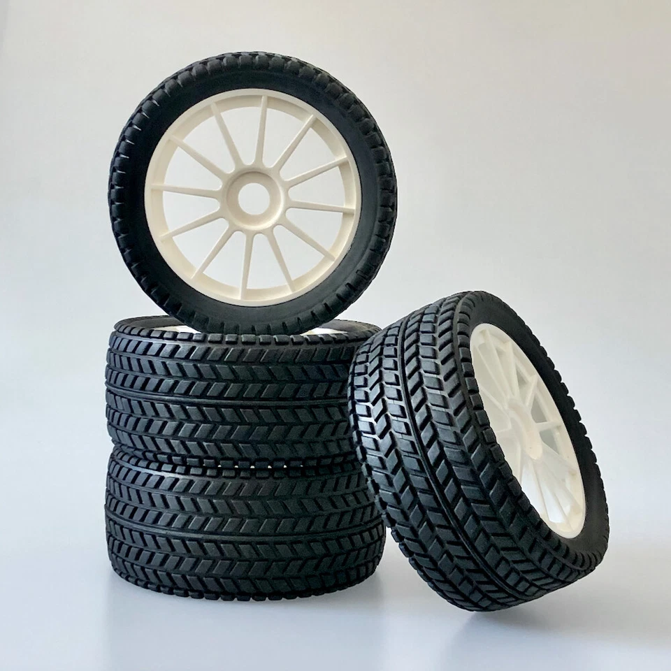 Buggy Reifen Felgenset Street mit 12-Speichenfelge weiß 1:8 4 Stück partCore - Bild 2 von 4