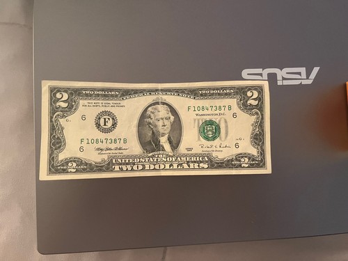1995 Rare Series F - 2 Dollar Bill - Picture 1 of 3