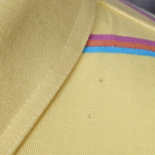 Vintage 80s Tournament by Arrow Herren XL gelb gestreift Polo S/S Shirt NOS - Bild 4 von 8