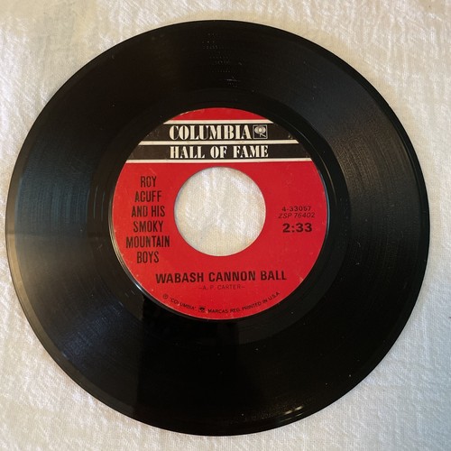 Roy Acuff & Smoky Mountain Boys Wabash Cannonball/Great Speckle Bird 45RPM 1951