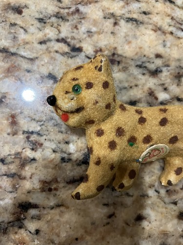 Wagner Kuntslerschutz Max Carl Cheetah Leopard Cub Flocked Handwork West Germany - Picture 2 of 14