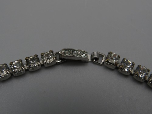 Vintage Collana Kramer girocollo strass floreale metà secolo Hollywood Regency - Foto 7 di 13