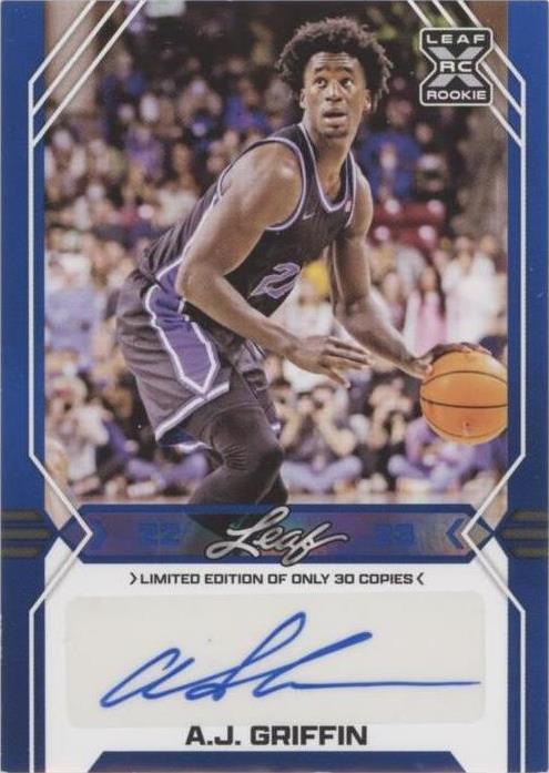 2022-23 Leaf Draft - AJ Griffin #BA-AJG - 1 of 2