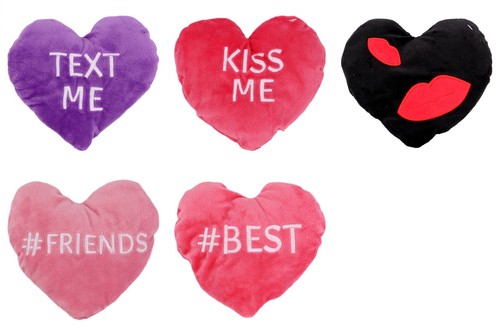 Valentines Day 5 Pack Plush Hearts Stuffed 6 Inch Soft Anniversary Birthday - Picture 2 of 9