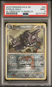PSA 9 Steelix Holo Crosshatch League #24 2010 Pokemon Unleashed 82777796