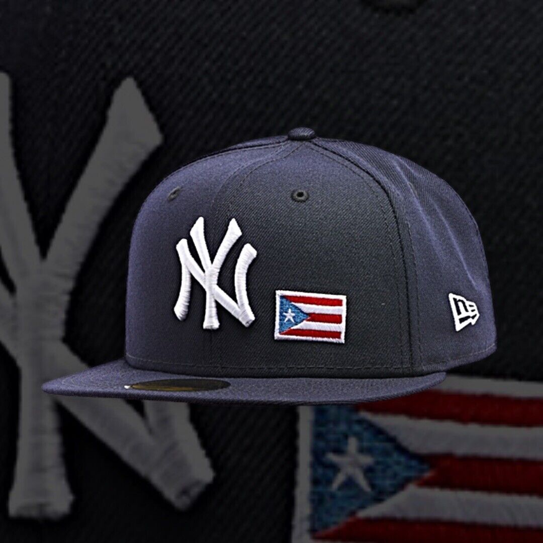 AUTHENTIC New York Yankees New Era Puerto Rico 59FIFTY Fitted Hat Navy 7 3 4