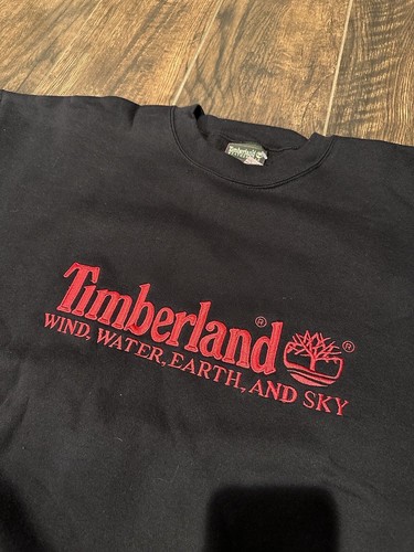 NWT Vintage Timberland Weathergear Wind Water Earth Sky Black Sweater Men’s 2XL - Picture 5 of 15