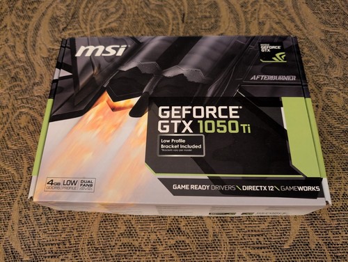 **BOX ONLY** MSI GEFORCE GTX 1050 Ti 4GB GDDR5 Low profile - Picture 1 of 3
