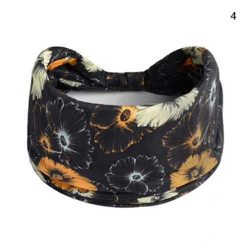 Wide Elastic Womens Headbands Turban Sport Yoga Knotted Hair Bands Wrap - Picture 12 of 54