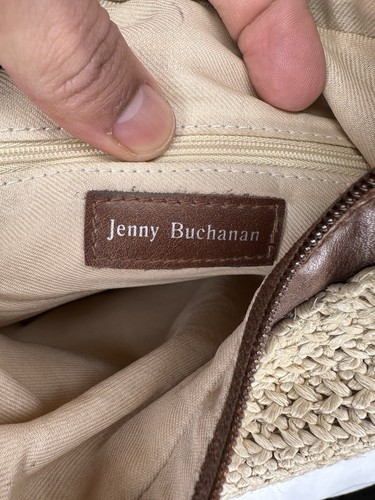 Bolso de Hombro Jenny Buchanan Bolso de Mano Tejido de Paja Vintage #1 - Imagen 10 de 18