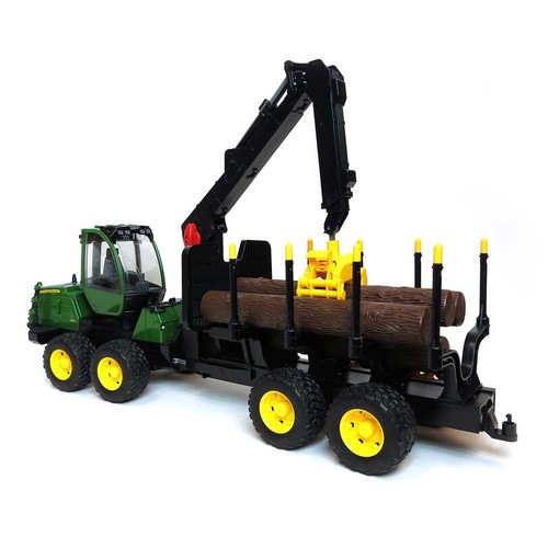 1/16th John Deere 1210E Spedizioniere di tronchi con tronchi di Bruder 09805 - Foto 8 di 8